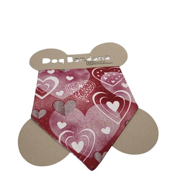 Dog Bandana-Over The Collar Heart Print Pet Bandana Valentine's Day-Dog Mom Gift - Picture 10 of 14